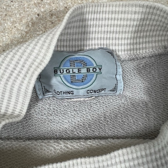 Vintage 90s Bugle Boy Color Block Crewneck Sweatshirt Y2K Preppy Size Large - Picture 4 of 6